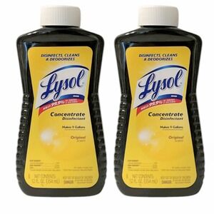 Lysol Concentrate Disinfectant Original Scent 12 fl oz Bottles Lot of 2